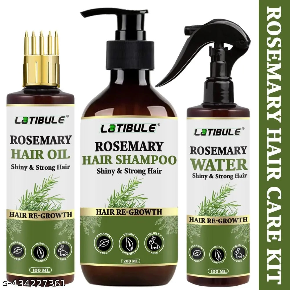 Hair Growth Oil + Rosemary Shampoo + Rosemary Water