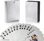 Silver Foil Poker Playing Cards