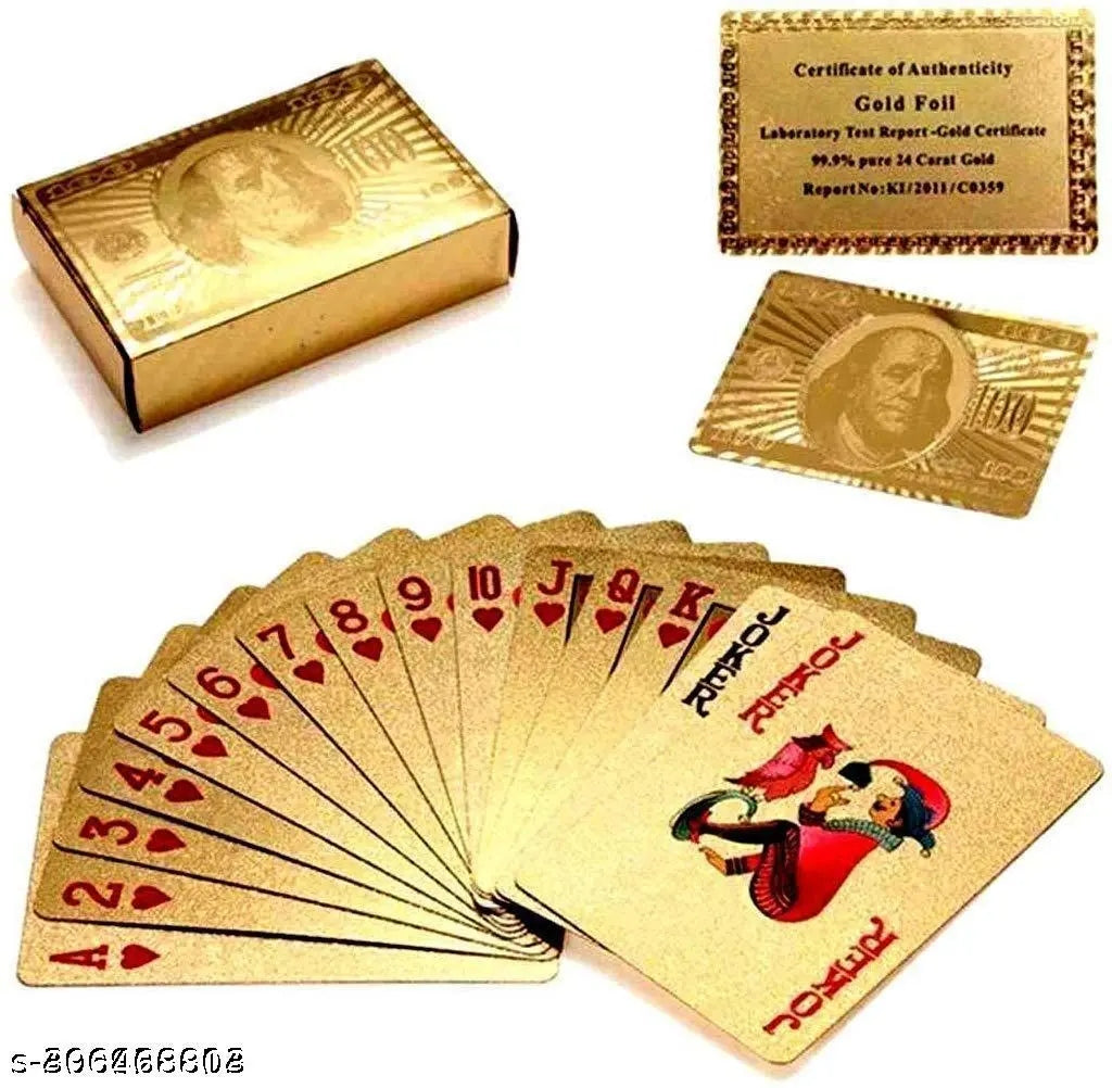 Set of 1 || 24 K Gold Cards Foil Plated