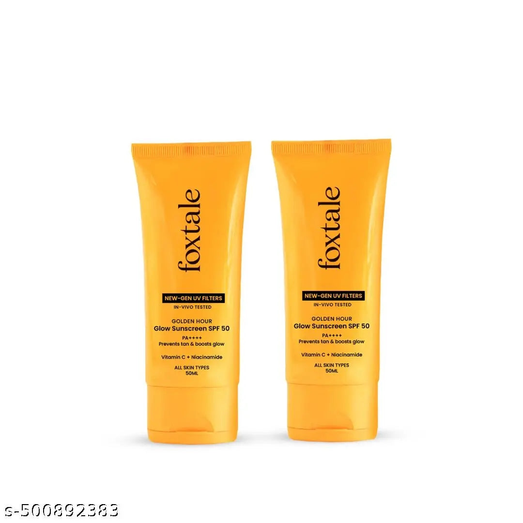 Foxtale SPF 50 Vitamin C Glow Sunscreen with PA++++ &amp; Niacinamide